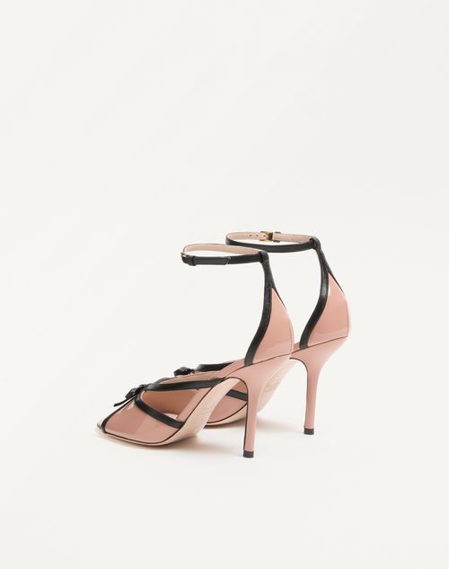 Valentino Garavani - Bepointy Sandal In Patent Leather And Kidskin 100mm - Pink/black - Woman - Sandals